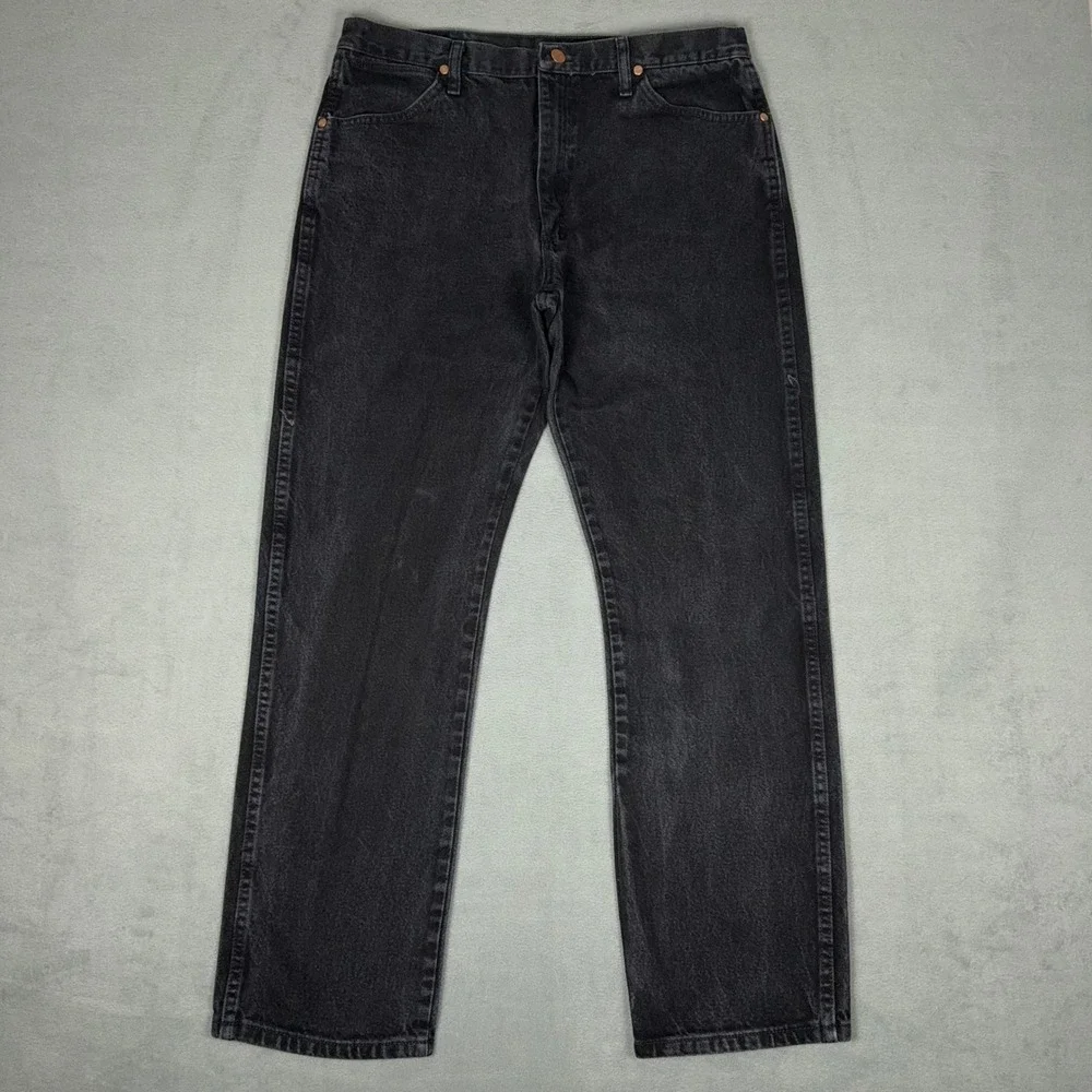 Wrangler 13MWZWK Cowboy Cut Original Fit Shadow Black Denim Jeans Men's 38x32‎